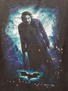 Vintage 2008 The Dark Knight Joker Batman T-Shirt Heath Ledger ~~~~ Men’s Large